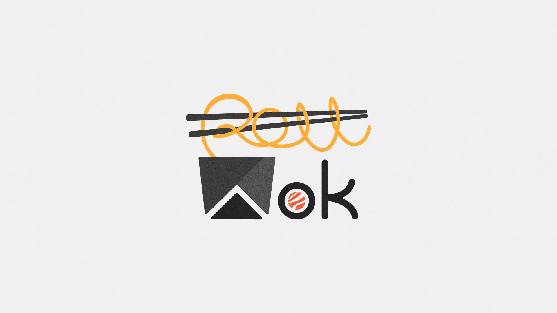 Разработка логотипа суши-бара «Roll Wok Club» в Сысерти